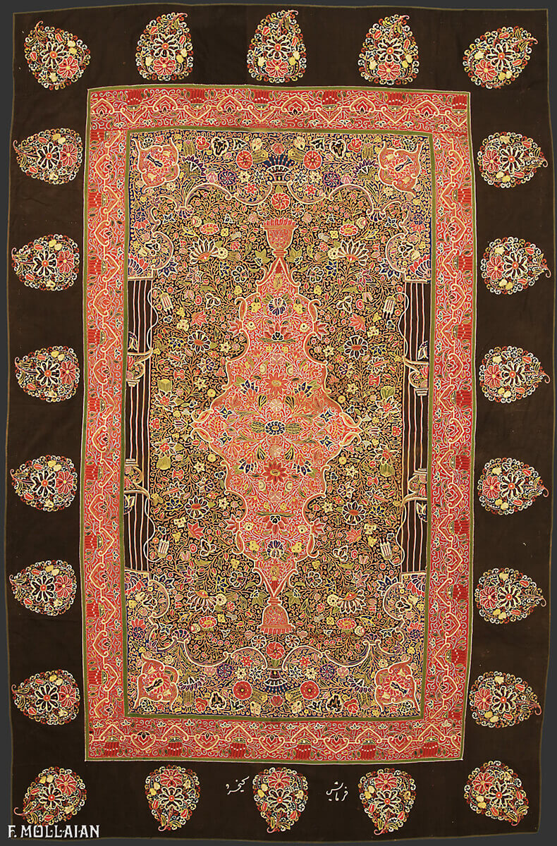 Antique Persian Rashti-Duzi Textile n°:30524741